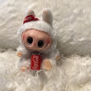 Unbranded Labubu Look Alike Doll With KeyChain, Color White, Red